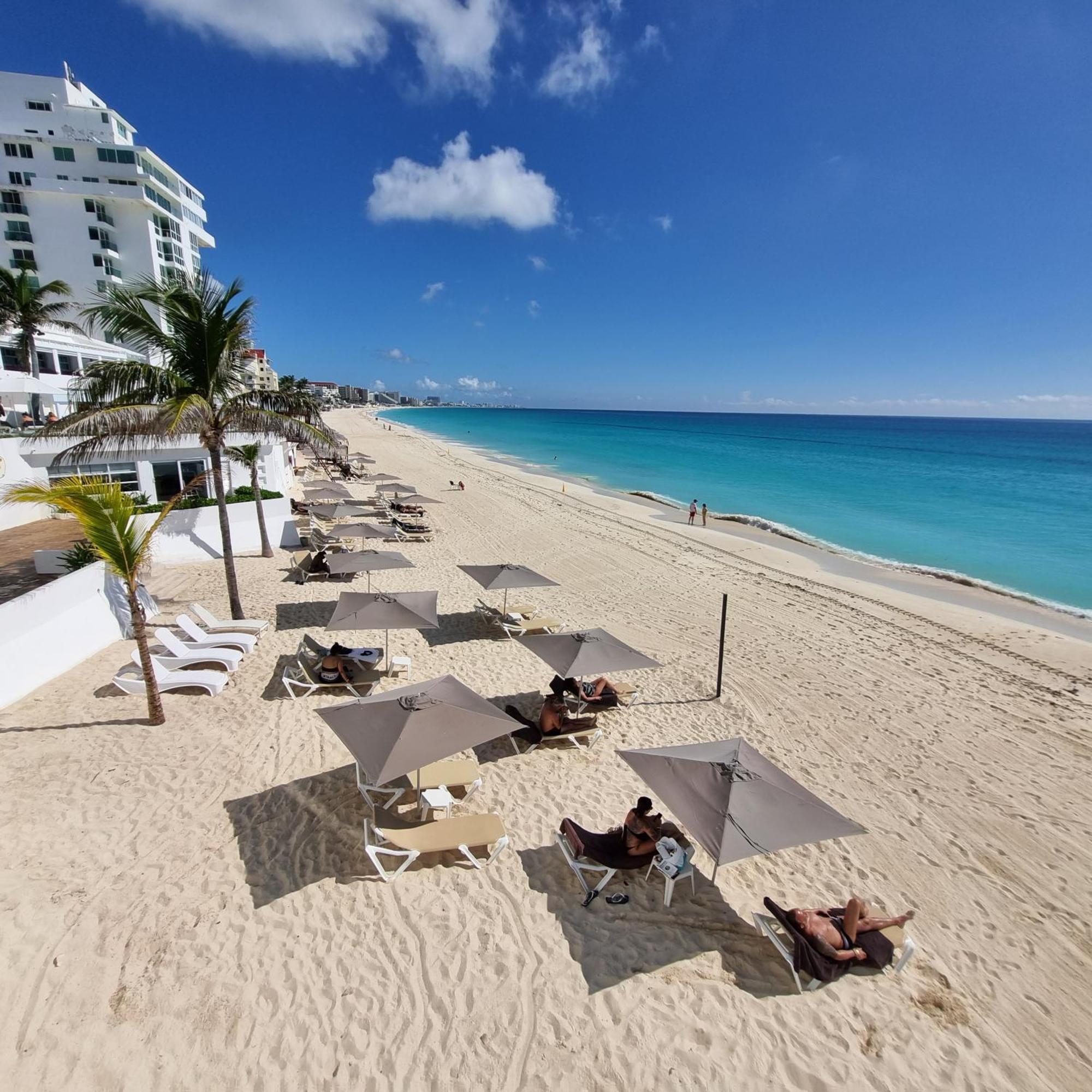 Estudio A Pie De Playa, Increibles Vistas, Amanecer, Atardecer, Balcon, Gym, Jacuzi, 1807 Apartment Cancun Exterior photo